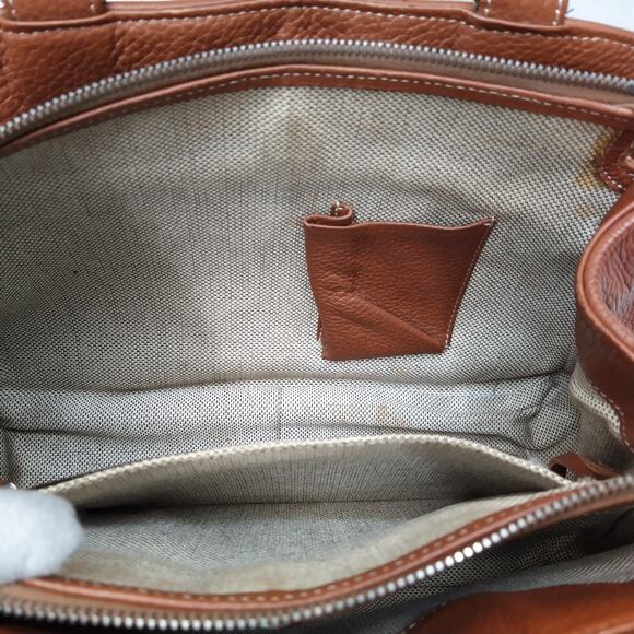 Dooney & Bourke Brown Pebbled Leather Carryall Top Handle Satchel Bag - Picture 16 of 16